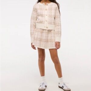 Abercrombie Kids girls sweater plaid matching set